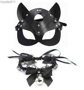 Akcesoria kostiumowe Kobiety erotyczne seksowne maska ​​pół oczy Cosplay twarz skórzana maska ​​na Halloween imprezę Cosplay Maska maskarada Ball Fancy Maski L2207116458152 L230918