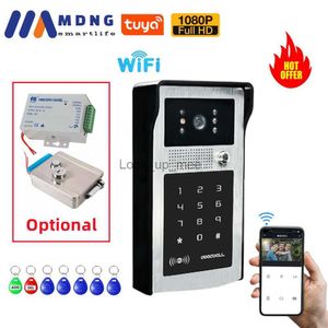 Kapı Zilleri Tuya Akıllı WiFi Video Kapı Telefon Intercom Sistemi 1080p Kablosuz Açık Mekan Wifi Kapı Zili Kamera Tuş Takımı RFID Kartları Daire HKD230918