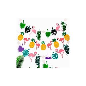 Banner-Flaggen, hawaiianische tropische Flamingo-Ananas-Filzflagge, Girlande, Wimpelkette, Sommerparty, Weihnachten, Junggesellinnenabschied, Babyparty, Dekoration Dr