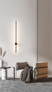 Wall Lamp LED Sconce Modern Long Light Fixture 350° Rotation For Home Decor Bedroom Living Room Lighting Sofa Background