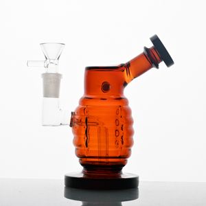 Piccolo fumo d'acqua a forma di granata, bong per fumatori con bastoncini di vetro, bong per narghilè, accessori per fumatori, bar in casa per feste in vetro borosilicato alto, stile esplosivo di vendita caldo