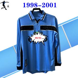 98 00 Jerseys de futebol retrô de mangas compridas 1989 1990 1991 1992 1999 2000 2001 Nedved Simeone Salas Gascoigne Home Away Football Shirt