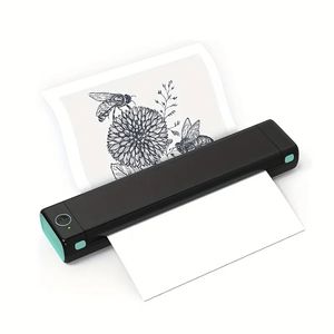 Impressora Phomemo M08F-Letter de 1 unidade, impressora móvel térmica leve e compacta, impressora sem fio para viagens, veículos, escola de escritório compatível com Android