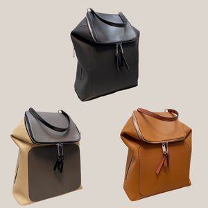 Män lyxig designer ryggsäck stor kapacitet axelväska läder kvinnor vintage handväskor mode skolväskor 3 färger ryggsäckar utomhuspaket