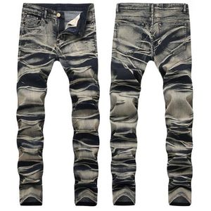 Мужские джинсы, модные мужские расписные джинсовые брюки, разноцветные брюки с эластичным принтом для мужчин, размер 29-42213v
