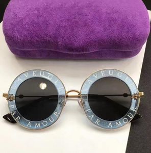 Cała inspirowana 0113s ​​Czarne złote metalowe okrągłe okulary przeciwsłoneczne 0113 S 44 mm moda okulary przeciwsłoneczne z twardym pudełkiem 8976214