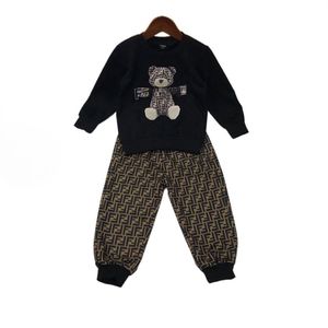 Set di abbigliamento a righe per bambina per neonato Tute sportive casual per bambini in cotone Abbigliamento sportivo per bambini Pullover + pantaloni 2 pezzi Set 100 cm-160 cm C11