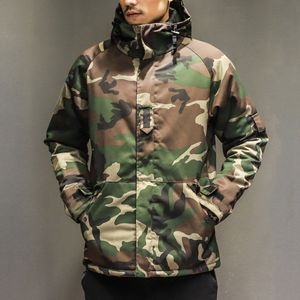 Men S Down Parkas Winter JacketMen Military Coat Male Thick Outwear Nylon Camouflage Hooded Plus Size Print Zipper 230918