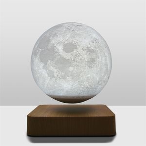 Lampada lunare galleggiante a levitazione magnetica, luna galleggiante con stampa 3D, lampada da tavolo a LED, accanto al controllo tattile della luce notturna, regali di compleanno