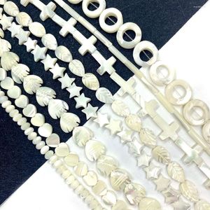 Grânulos moda em forma de coração branco natural concha do mar oval em forma de estrela diy para fazer jóias acessórios charme