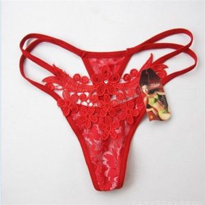 Kvinnors sexiga spetsar G-sträng thongs trosor knickers underkläder låg midja underkläder trosor knickers byxor t-back simning trun234a