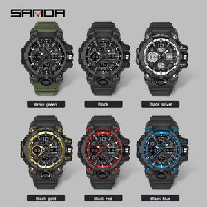 SANDA New G Style S Shock Orologi sportivi da uomo quadrante grande Orologi da polso impermeabili militari digitali di lusso a LED 210303303C