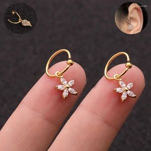 Dingle örhängen 2st universal ring stjärna hjärtdroppe rostfritt stål septum klickare näsa tragus hoops piercing öronbrosk