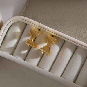Ohrstecker 2023 Europa-Amerika kalter einfacher Ohrring minimalistische Persönlichkeit unregelmäßige Messing geometrische Ohrschmuck Kupfer für Frauen Verkauf