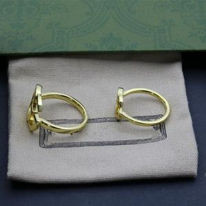New Fashion Unique Design Couple Ring Simple High-quality Gold-plated Ring Trend Matching Supply NRJ325N