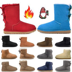 Austrália neve botas ug mulheres australianas bota bailey dune castanha inverno fivela pele neve meio joelho curto senhora pele de carneiro e lã integrada glies cabelo tamanho 36-41