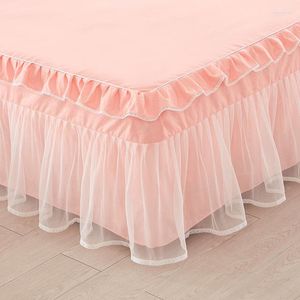 Bed Skirt Korean Version Home Textile Bedding 3pcs/set(1Bed 2pcs Pillowcase) Sheet King Bedspread Lace Ruffle F0573