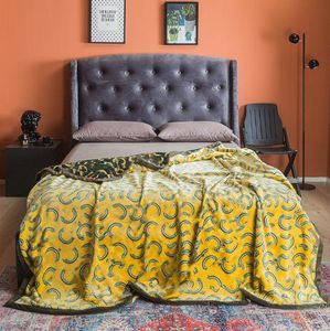 Luxury Fashion Duplex Printing Flannel Double Layer Combination Felt Cross-Border Blanket