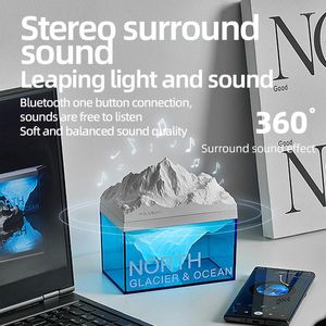 Altoparlanti combinati Altoparlante da tavolo wireless Bluetooth con decorazioni alpine luminose e luminose Cassa audio creativa adatta al comodino della camera da letto