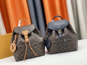 Luxury Shoulder Bag Senaste ryggsäck Montsouris retro präglad läder ryggsäck kvinnlig designer Monograms imprentem45205