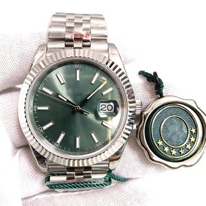 15 Färg REAL PO 904L Stål Dyrtur Automatisk Mens 41mm Datum Black Green Blue White Grey Diamant V12 FLUTED REZEL 283S