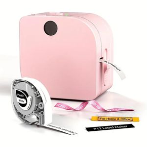 Phomemo P12 Label Maker With Tape - Portable BT Label Maker For Storage, Office, Home, Organizing, Sticker Maker Mini Label Maker With Multiple Templates