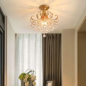 Balcony Lights Bedroom LED Ceiling Lights Three colors Cloakroom Hallway Lights Corridor Lights European Chandeliers K9 Crystal Lamp