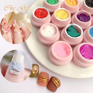 Nail Polish 12 Cores Escultura Gel 3D Esculpido Lama Plasticina UV Verniz Criativo DIY Arte Pintura Removível Embossment 230918