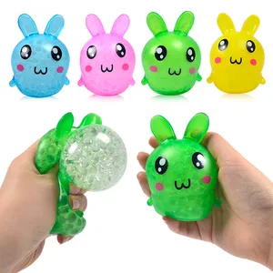 Påskkorgstoppare Stressbollar Toys Squeeze Ball fylld med vattenpärlor Stress Relief Fidget Toys Easter Party Favor Gifts for Kids Girls