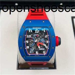 Роскошные часы RicharMilles Механические автоматические механизмы Водонепроницаемые швейцарские механизмы Высочайшее качество RM030 Синие сбоку Красные Limited 427 50 в полном комплекте