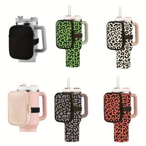 Other Bags Neoprene Water Bottle Pouch For Stanley Tumblers Bag 40oz 20oz 30oz Mugs Cups Gym Accessories Running Handheld 230918