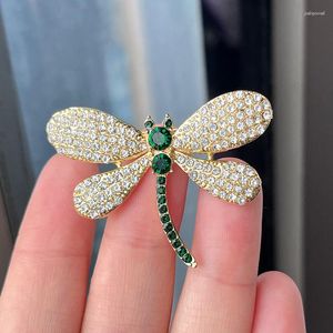 ブローチヴィンテージドラゴンフリー女性ファッションクリスタル昆虫のブローチピンドレスコートアクセサリーかわいい動物宝石ギフト2023