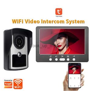 ドアベル7インチ1080p HD TUYA WIFI VIDEO VIDEO DOORBELL NIGHT VISION RAIN READOM REMOTION監視解除されていないドアベルHKD230918のロック