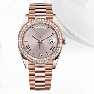 Mens Relógio Mecânico Automático Diamante AAA Relógios 36 41mm Aço Inoxidável Movimento de Alta Qualidade Relógios de Pulso Super Luminoso Senhora Mulheres Relógios Montre de Luxe