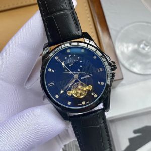 2023 Neue Luxus-Herrenuhren der Four Stitches-Serie, 42 mm Durchmesser, Tourbillon, automatische mechanische Uhr, hochwertige europäische Top-Marken-Armbanduhr mit Lederarmband