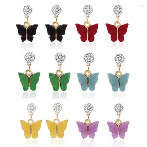 Charms 2st 22,5x16mm koppar inlagd fjärilsformade hängande örhängen för kvinnor smycken gör dekoration gåvor
