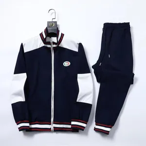 Spring Autumn Men Tracksuits Polo Sweatshirts Horse embroidery Jogger Sporting Suit Mens sportswear Set Plus Size M-3XL