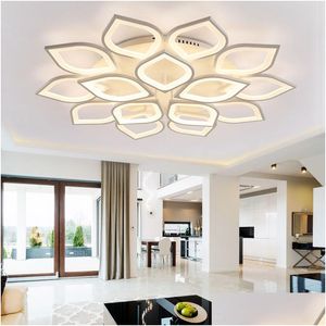 Ceiling Lights Neo Gleam New Acrylic Modern Led Chandelier For Living Room Bedroom Home Dec Lampara De Techo Moderna Fixture Drop Deli Dhsdf