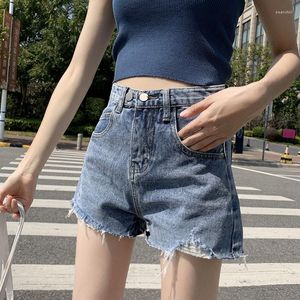 Kvinnors shorts korta byxor för kvinna att bära denim rippade sexiga mini cyklist jeans kläder design estetik elasticty xl sommar