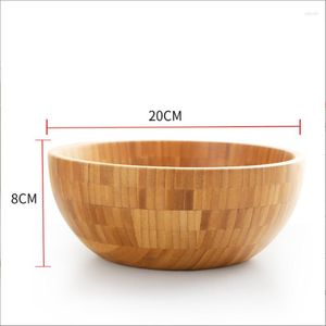 Bowls Bamboo Bowl Kitchen Lightweight Popcorn Extra Large Serving Or Chip For Party ECO Handcrafted