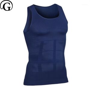 Mężczyźni Kompresja rozciągnięcia Undershirt Slimer Strong Gynecomastia Schoting Shaper Muscle Tank Shapewear Body Kształtowanie Top1306f