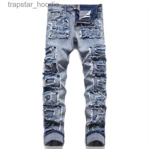 Men's Jeans Hip Hop Jeans Pants Plus Size For Men Women Designer Punk Pant Patch Homme Retro Fashion High Street Motorcycle L230918