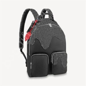 Multipocket Drip Ni Go Bag Mens 캠퍼스 디자이너 어깨 배낭 학생 책장 가죽 크로스 바디 블라디 인 플라워 인쇄 럭셔리 BR260N