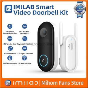 Дверные звонки Imilab Smart Video Door Doorled Kit Cat's Eye 2.5K HD 5200MAH Камера безопасности камера камера человека Мгновенное обнаружение