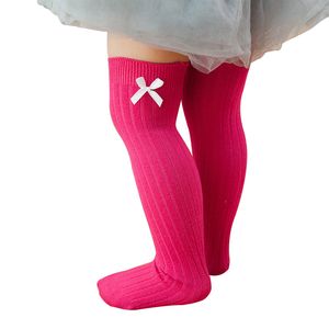 3Pairs Kids Socks 0-3years حديثي الولادة جوارب الأطفال للبنات القوس الساق أكثر دفئا ركبة الركبة عالية الجوارب الجوارب ملحقات الملابس 2023 جديدة 230918