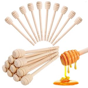 Spoons Coffee Milk Tea Jam 50Pcs Honey Dipper Stick Stirrer Wooden