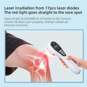 Laserfotonterapiinstrument kall laserröd och nära infraröd ljusterapi enhet hudvård och skönhet 650 nm 808nm smärtlindring hudföryngring