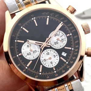 Män Breit Designer and Women Top Watch Steel Band Six Needle Full Function Chronograph Century Brand Watch Small Super High Quality {Category}