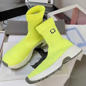 Balencig Balencias Scarpe casual e migliore di qualità per uomini Designer di calze da donna con sede a filo Sneaker giallo bianco giallo nero