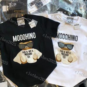 2023 Kids Summer T-shirts Designer Tees Boys Girls Fashion Bear Letters Mosaic Printed Tops Children Casual Trendy Tshirts more Colors Luxury tops high quality brand